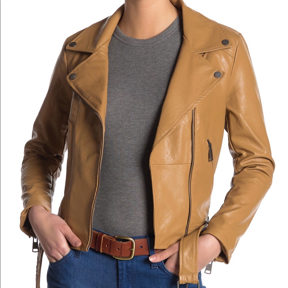 Faux Leather Moto Jacket